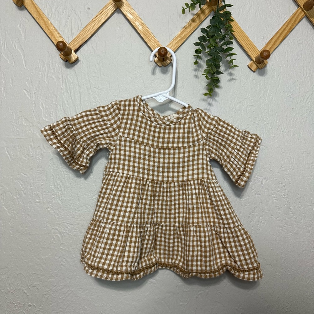 Quincy Mae Honey Gingham Dress 3-6 - Picture 3 of 6